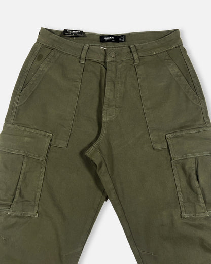 PullNBear Branded Men's Cargo Fit Pant Olive Green Color CFP-07