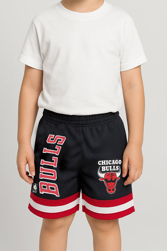 NBBA Branded Boy's & Men's Polyester Shorts Black Color BST-04