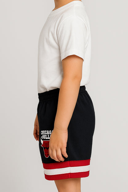 NBBA Branded Boy's & Men's Polyester Shorts Black Color BST-04
