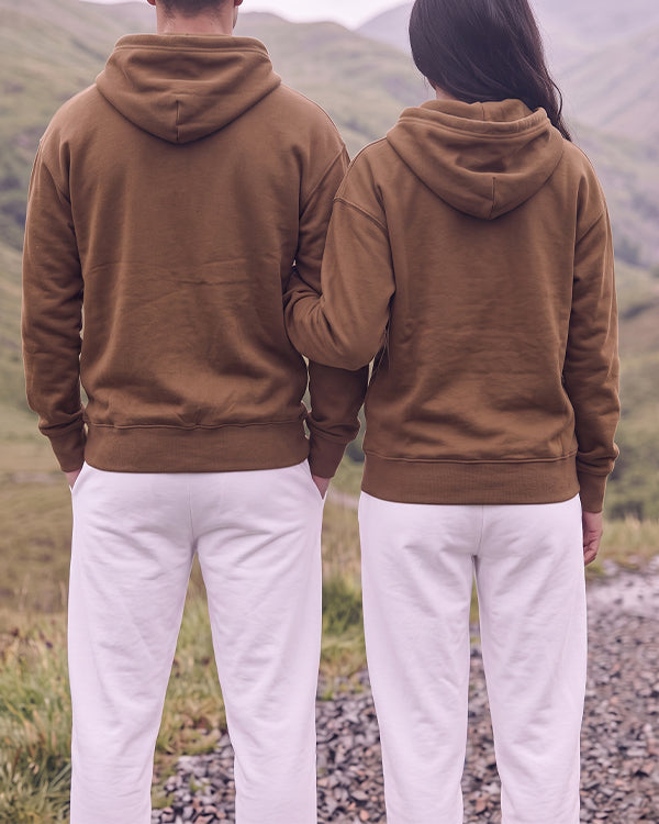 Arizon Branded Unisex Full-Zip Fleece Hoodie - Brown SP-79
