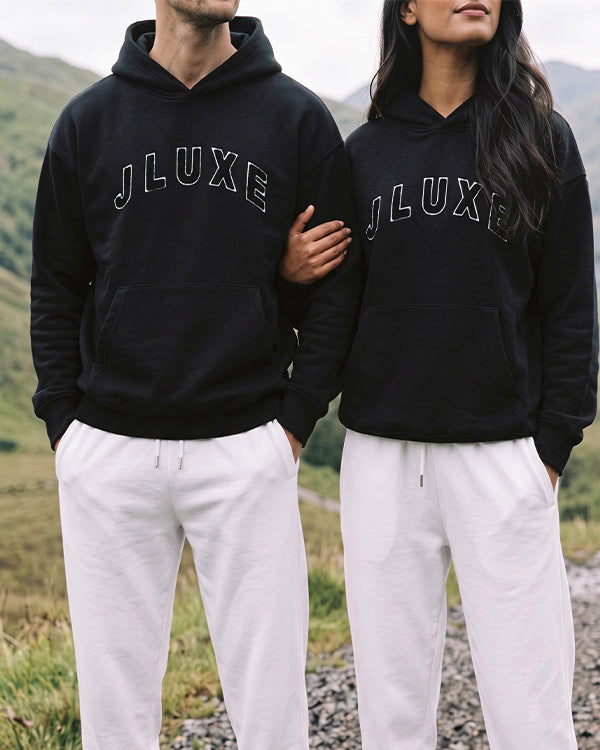 Branded Unisex Pullover Hoodie - Black Sp-68