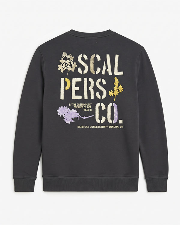 Scalp Branded Mens The Greenhouse Graphic Fleece Sweatshirt - Charcoal Sp-39