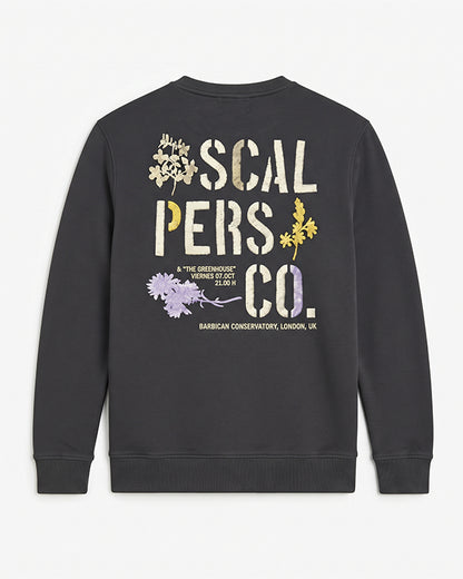 Scalp Branded Mens The Greenhouse Graphic Fleece Sweatshirt - Charcoal Sp-39