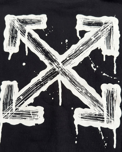 Branded Kids Off-White Spray Paint Arrow Logo Pullover Hoodie – Black Sp-65