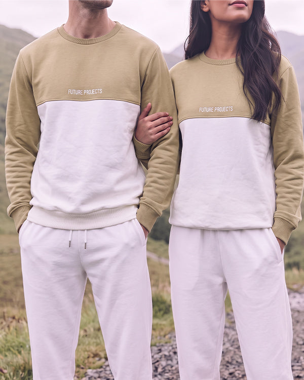 Primarky Branded Unisex "Future Projects" Color-Block Crewneck Sp-75