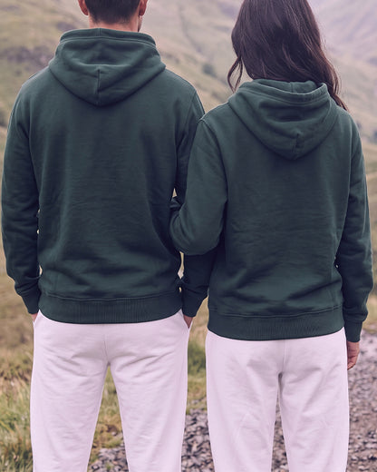 Branded Unisex Pullover Hoodie - Dark Green Sp-69
