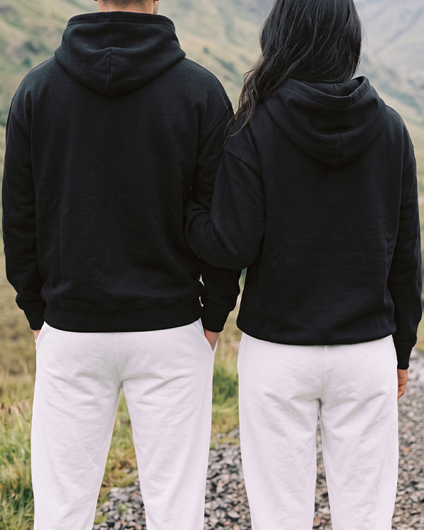 Branded Unisex Pullover Hoodie - Black Sp-68