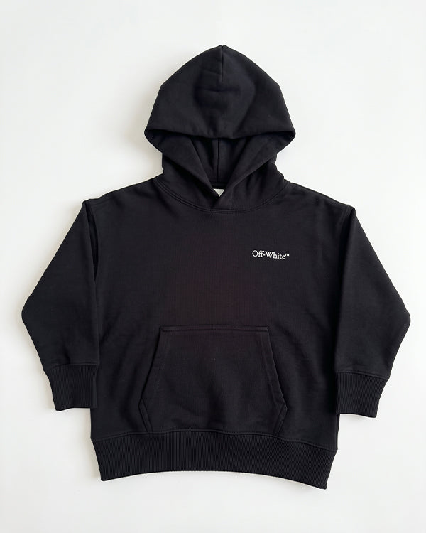 Branded Kids Off-White Spray Paint Arrow Logo Pullover Hoodie – Black Sp-65