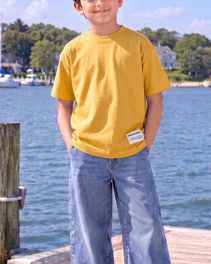 ZARRAA Branded  Boy's Yellow Color T-shirt BTS-12