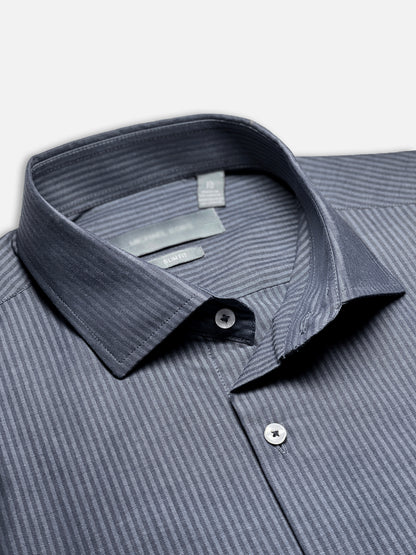 Michael Krs Branded Men's Slim Fit Striped Shirt Blue Color MMS-05