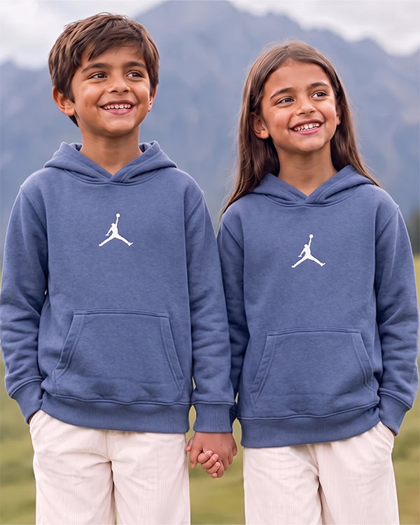 Branded Kids Jumpman Logo Blue Hoodie Sp-17