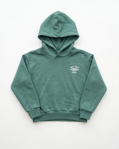 Branded Kids "West Coast Skate Squad" Green Hoodie Sp-14