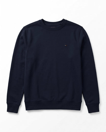 Tomie Hil Branded Mens Navy Blue Classic Crewneck Sweatshirt Sp-26