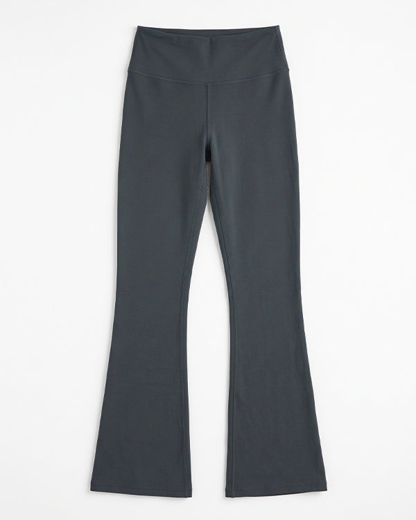 Alos Branded Women's Athletic Yoga Flare Tights - Grey WTS-05