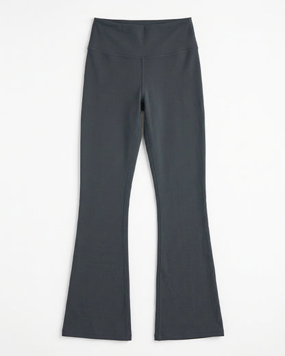Alos Branded Women's Athletic Yoga Flare Tights - Grey WTS-05