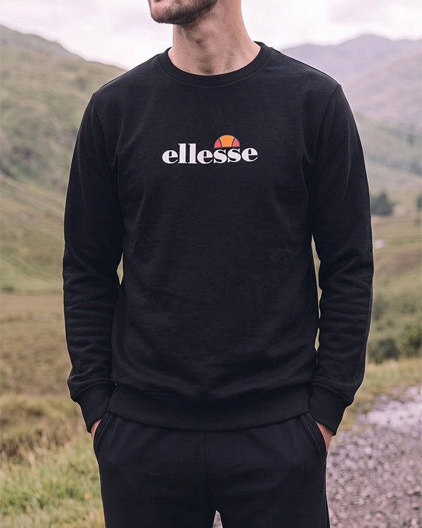 Branded Mens Black Crewneck Sweatshirt Sp-33