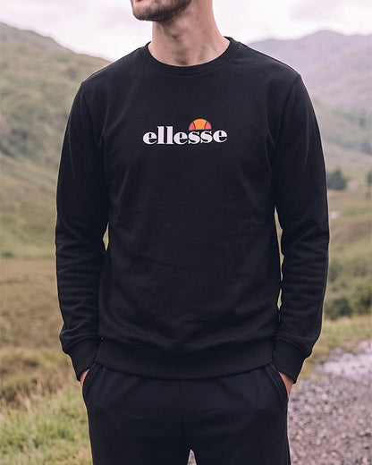 Branded Mens Black Crewneck Sweatshirt Sp-33
