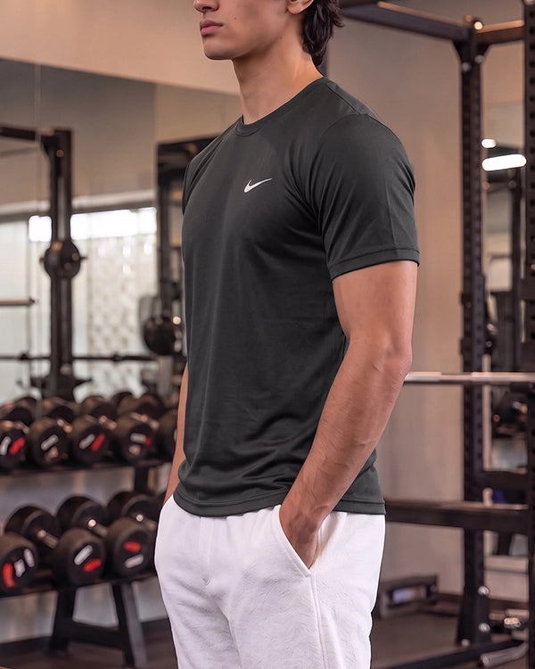 Nikk Branded Men's Essential Performance Athletic T-Shirt - Dark Grey MDT-48