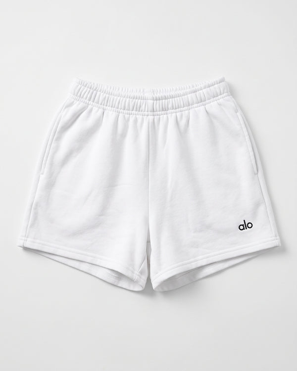 ALOS Branded Women's Athletic Lounge Shorts - White MWS-31
