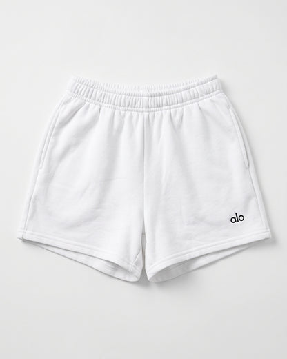 ALOS Branded Women's Athletic Lounge Shorts - White MWS-31