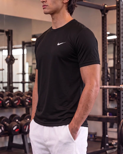 Nikk Branded Men's Essential Performance Athletic T-Shirt - Black MDT-49