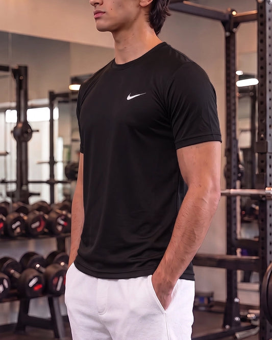 Nikk Branded Men's Essential Performance Athletic T-Shirt - Black MDT-49