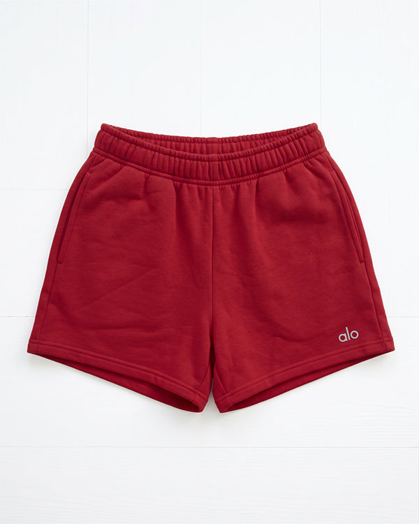 ALOS Branded Women's Athletic Lounge Shorts - Red MWS-35