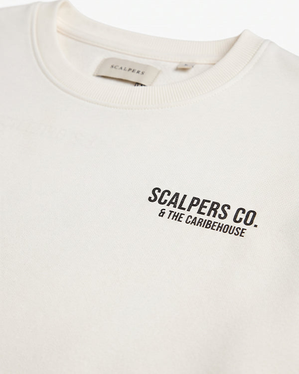 Scalp Branded Mens The Greenhouse Graphic Fleece Sweatshirt - Off Whit Sp-38