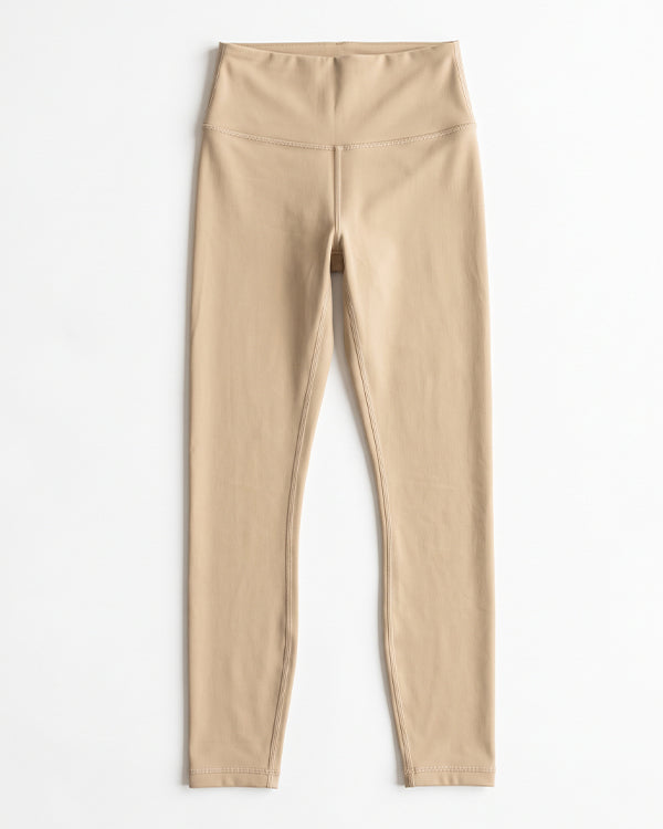 Alos Branded Women's Athletic Yoga Tights - Beige WTS-01