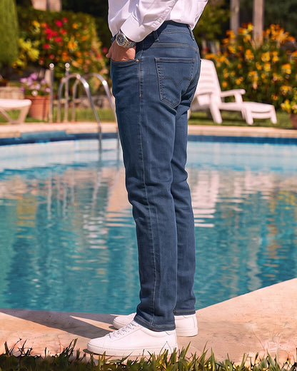 Guss Branded Men's Navy Blue Color Jeans MJ-03