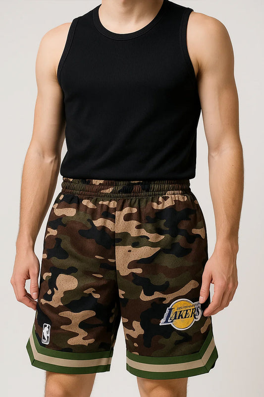 NBBA Boy's & Men's Polyester Shorts Camouflage Print BST-08
