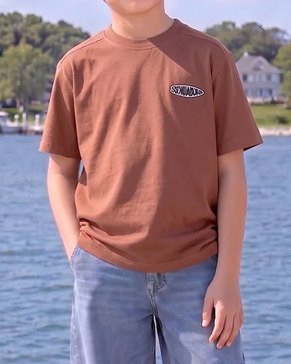 ZARRAA Branded  Boy's Camel Brown Color T-shirt BTS-16