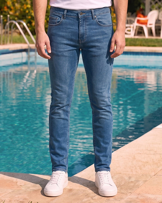 Zelig Branded Men’s Dark Blue Slim-Fit Stretch Denim Jeans MJ-15