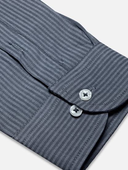 Michael Krs Branded Men's Slim Fit Striped Shirt Blue Color MMS-05