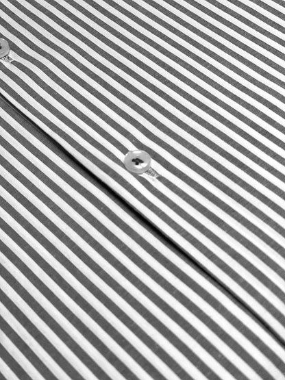 Michael Krs Branded Men's Slim Fit Striped Shirt White & Grey Color MMS-07