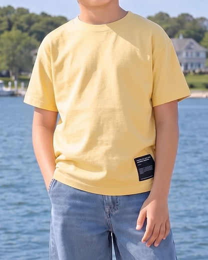 ZARRAA Branded  Boy's Yellow Color T-shirt BTS-04