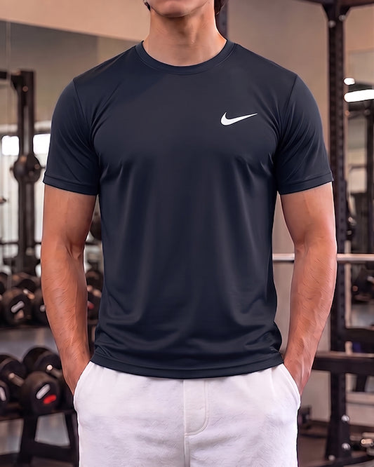 Nikk Branded Men's Essential Performance Athletic T-Shirt - Navy Blue MDT-51
