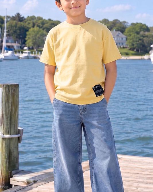 ZARRAA Branded  Boy's Yellow Color T-shirt BTS-04