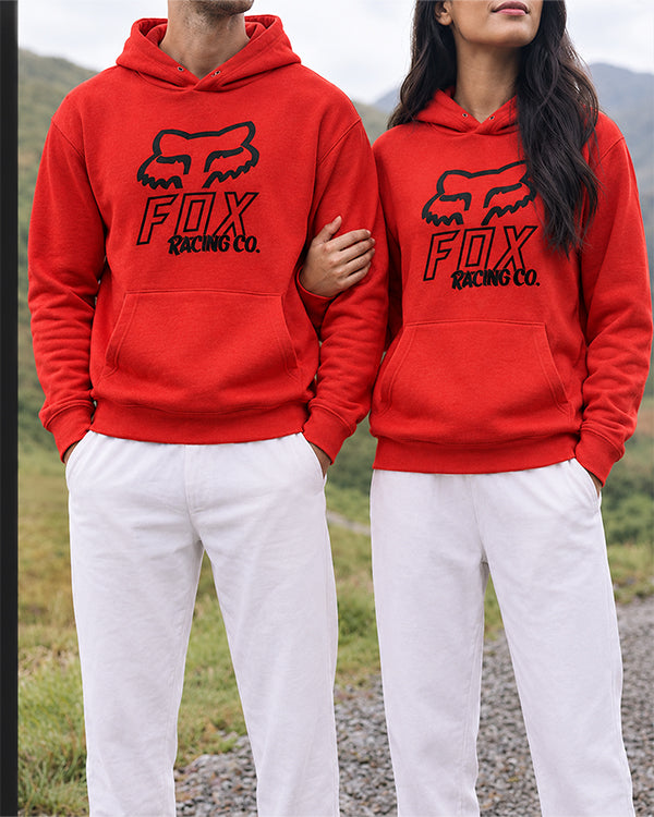 Branded Unisex Fox Racing Co. Red Pullover Hoodie - Orange Sp-70