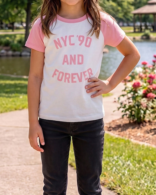 ZARRAA Branded Girl's T-shirt White & Pink Color GTS-03
