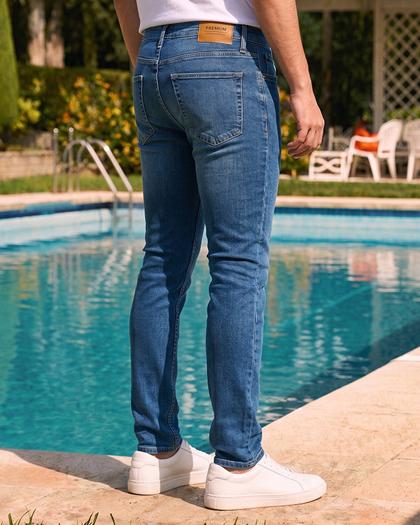 Zelig Branded Men’s Premium Slim Fit Blue Denim Jeans MJ-12