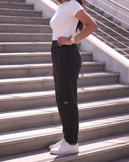 Alos Branded Women’s Thick Fleece Trouser – Black WTR-09