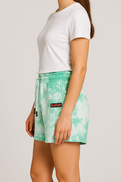 Misguidd Branded Women's Short White & Green Color MWS-06