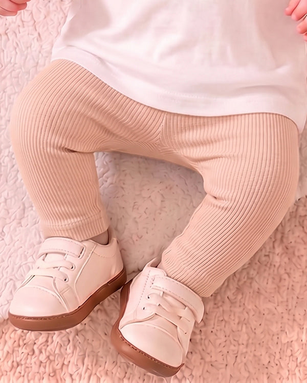 Branded Girl's Light Pink Ribbed Tights GTD-20