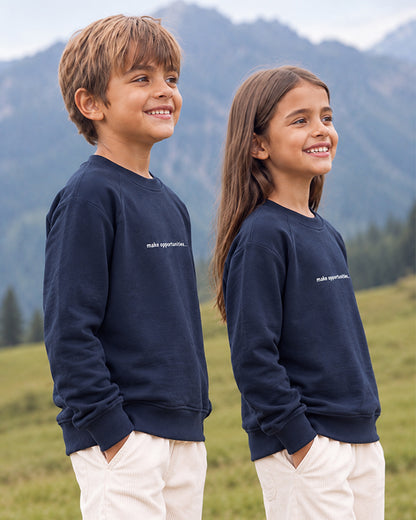 ZARRAA Premium Kids Fleece Sweatshirt (Navy) KSWT-02