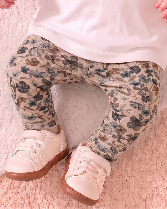 Branded Girl's Tigts Rust Color With Floral Printed GTD-15