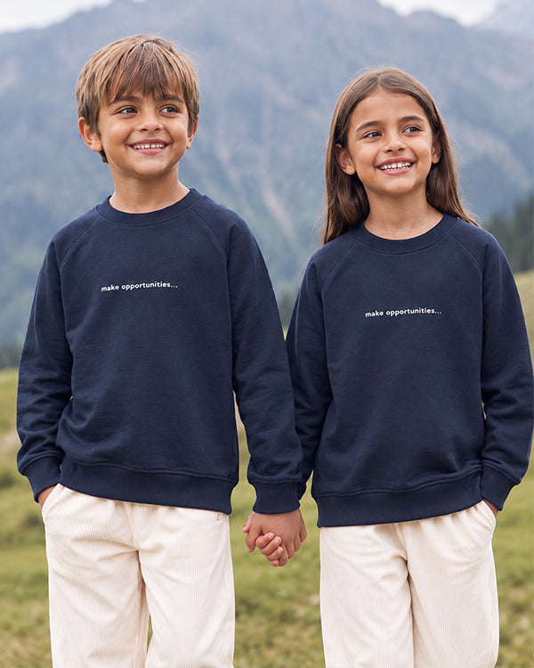 ZARRAA Premium Kids Fleece Sweatshirt (Navy) KSWT-02