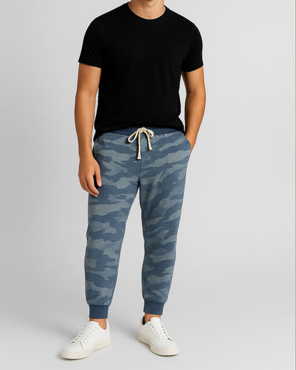 Winter Branded Unisex Blue Camo Jogger Trouser UT-19