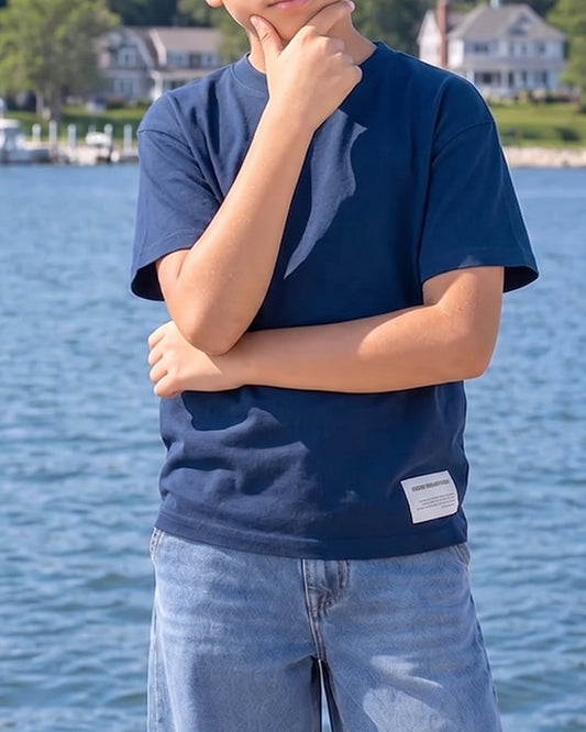 ZARRAA Branded  Boy's Dark Blue Color T-shirt BTS-13