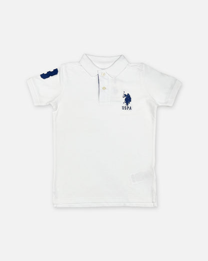 US Pollo Branded Boy's Polo T-shirt White Color BPT-04